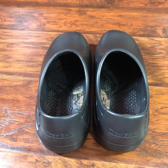 TredSafe Shoes Mens 7 Womens 8W Black Loafer Oil Slip Resistant Slip-on - Picture 2 of 7